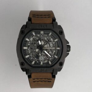 Tubular leather Strip Watch