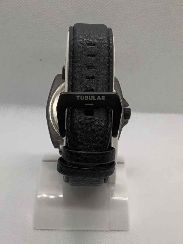 Tubular Leather Strip Watch - Image 2